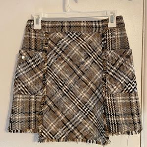 Zara Plaid Skirt with Pockets - never worn!